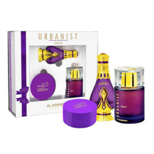 Al Haramain Urbanist femme Giftset ( Haramain Bakhoor 40gms, concentrated perfume oil 20ml, Eau de parfum 100ml)
